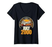 Mujer Ideal Desde Julio de 2000 26 cumpleaños con Texto en alemán 26 Jahre Camiseta Cuello V