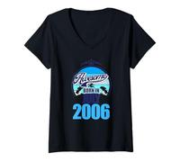 Mujer Ideal Desde Julio de 2006, 20 cumpleaños con Texto en alemán 20 Jahre Camiseta Cuello V