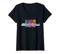 Mujer Identidad Código de Barras Maracaibo Venezuela Raíces Maracucho Camiseta Cuello V