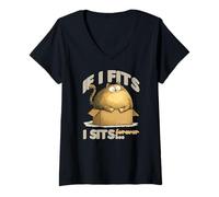 Mujer If i fits i sits forever Camiseta Cuello V