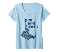 Mujer If It Shifts It Drifts: Funny Manual Shift Gearbox Car Humor Camiseta Cuello V