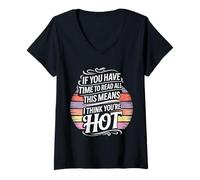 Mujer If You Read This I Think You'Re Hot |- Camiseta Cuello V