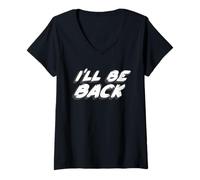 Mujer I'Ll Be Back | Cita de película de ficción de 1980 Camiseta Cuello V
