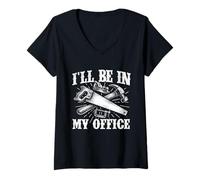 Mujer I'Ll Be In My Office - Carpintero Camiseta Cuello V