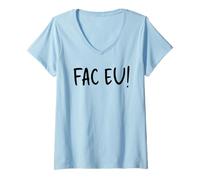 Mujer I'Ll Do It Funny Rumano Frase lingüística Humor Camiseta Cuello V