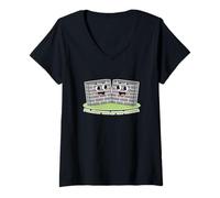 Mujer I'Ll Meet You At The Corner Cartoon Walls Funny Dad Joke Camiseta Cuello V