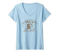 Mujer Ilustración Vintage del cuarteto del millón de dólares de Sun Records Camiseta Cuello V