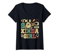 Mujer Im 90s RnB Kinda Girl R&B Retro Music Lover Mujeres Niñas Niños Camiseta Cuello V
