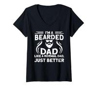 Mujer I'm A Bearded Dad Like A Normal Dad, Just Better Fathers Day Camiseta Cuello V