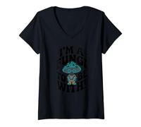 Mujer Im a Fungi To Be with - Hongo Lindo Retro Camiseta Cuello V