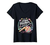 Mujer I'm A Happy Hooker and Have The Balls To Prove It - Camiseta Cuello V