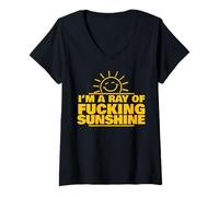 Mujer I'm A Ray of Fucking Sunshine Camiseta Cuello V