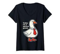 Mujer Im A Serious Goose Funny Tonto Humor Animal Mujeres Hombres Niños Camiseta Cuello V