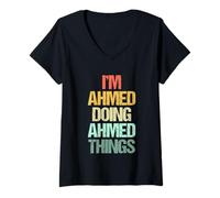 Mujer I'm Ahmed Doing Ahmed Things - Divertido Dicho Cool Name Ahmed Camiseta Cuello V