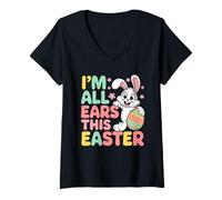 Mujer I'm All Ears This Easter Day Egg Chocolate Hunting Camiseta Cuello V