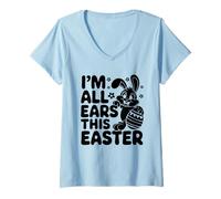 Mujer I'm All Ears This Easter Day Egg Chocolate Hunting Camiseta Cuello V