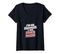 Mujer I'm An Engineer I Do Hard Math Problema Estudiante Geek - Camiseta Cuello V