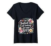 Mujer I'm Bestied Up Not Looking For New BFFs Amistad - Camiseta Cuello V