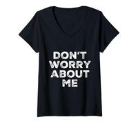 Mujer I'm Fine Citas En Texto Vintage Funny Don't Worry About Me Camiseta Cuello V