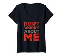 Mujer I'm Fine Citas En Texto Vintage Funny Don't Worry About Me Camiseta Cuello V