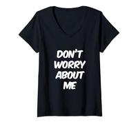 Mujer I'm Fine Citas En Texto Vintage Funny Don't Worry About Me Camiseta Cuello V