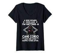 Mujer I'm Getting A Cane Corso Funny Dog Mom Puppy Lovers Camiseta Cuello V