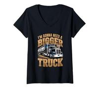 Mujer I'm Gonna Need a Bigger Truck: Diseño para Amantes del café Camiseta Cuello V
