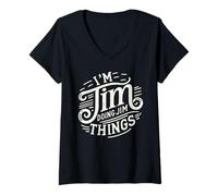 Mujer I'm Jim Doing Jim Things Camiseta I'm Jim Shirt Funny Jimmy Camiseta Cuello V