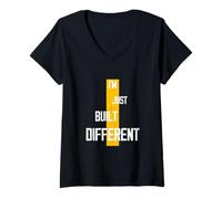 Mujer I'm Just Built Different - Cita Motivacional Camiseta Cuello V