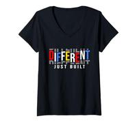 Mujer I'm Just Built Different - Cita Motivacional Camiseta Cuello V