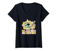 Mujer I'm Just Here For Half Time Marching Band Mom Camiseta Cuello V