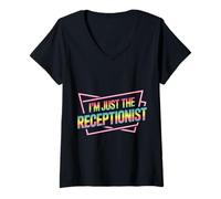 Mujer I'm Just The Receptionist Office Front Secretary - Camiseta Cuello V