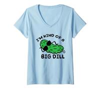 Mujer I'm Kind of A Big Dill Pickle Camiseta Cuello V