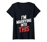 Mujer I'm Marrying Into This Matrimonio del Caos de Boda - Camiseta Cuello V