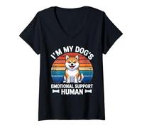 Mujer I'm My Dog'S Emotional Support Human Camiseta Cuello V