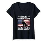 Mujer I'm Not A Crazy Cat Person I'm A Cat'S Personal Assistant Camiseta Cuello V
