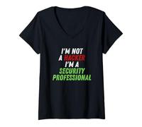Mujer Im Not A Hacker Im A Security Professional OPSEC Cyber Humor Camiseta Cuello V