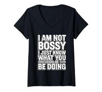 Mujer I'm Not Bossy I Just Know What You Should Be Doing Camiseta Cuello V