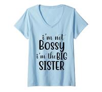 Mujer I'm Not Bossy I'm The Big Sister Shirt,I Am The Big Sister Camiseta Cuello V