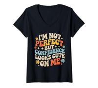 Mujer I'm Not But Confidence Looks Cute On Me - Camiseta Cuello V