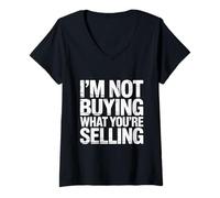 Mujer I'm Not Buying What You'Re Selling Skeptic Vibes - Camiseta Cuello V