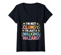 Mujer I'm Not Clumsy I'm Just A Walking Hazard Accidente - Camiseta Cuello V