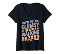 Mujer I'm Not Clumsy I'm Just A Walking Hazard Accidente Camiseta Cuello V