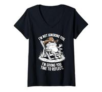 Mujer I'm Not Ignoring You. I'm Giving You Time to Reflect. Camiseta Cuello V