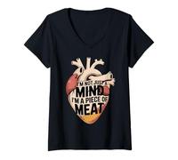 Mujer I'm Not Just A Mind I'm A Piece of Meat Mentalidad - Camiseta Cuello V