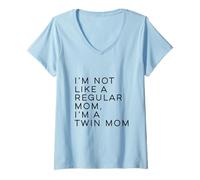 Mujer Im Not Like A Regular Mom Im A Twin Mom Mother's Day Camiseta Cuello V