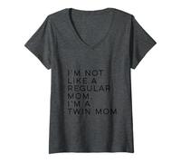 Mujer Im Not Like A Regular Mom Im A Twin Mom Mother's Day Camiseta Cuello V