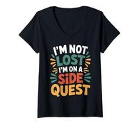 Mujer I'm Not Lost I'm On A Side Quest Gamer Nerd Joke - Camiseta Cuello V