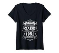 Mujer I'm Not Old I'm a Classic 1981 Legends were Born In 1981 Camiseta Cuello V