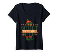 Mujer Im Not Short Im Just A Tall Elf Funny Feo Christmas Tshirt Camiseta Cuello V